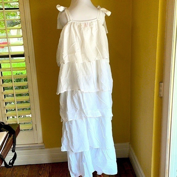 NWT VICTORIA DUNN WHITE EYELET BENNET MAXI DRESS XL - Picture 6 of 9